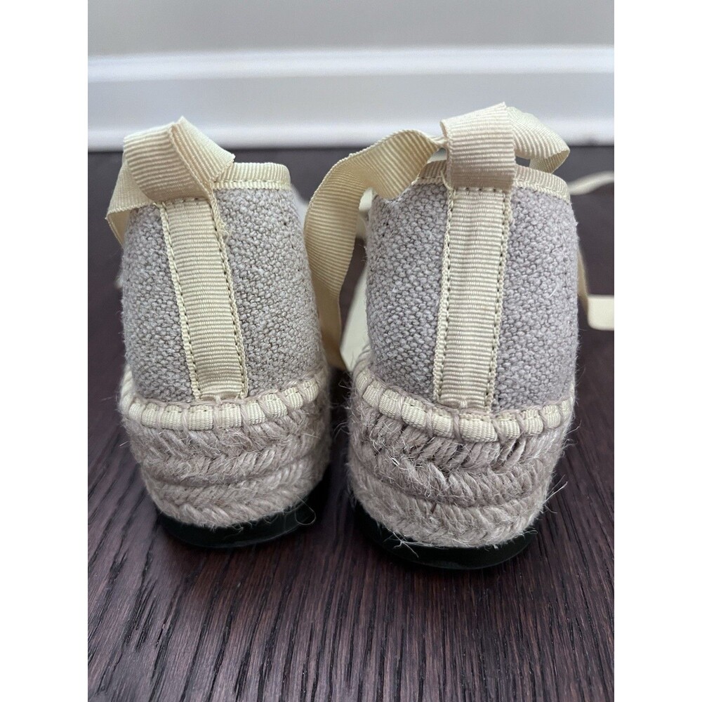Flabelus Ribbon Espadrilles Shoes Summer Swing Cream Size 36 - Picture 8 of 12